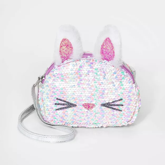 Kids' Flip Sequin Bunny Crossbody Bag - Cat & Jack™ Pink | Target