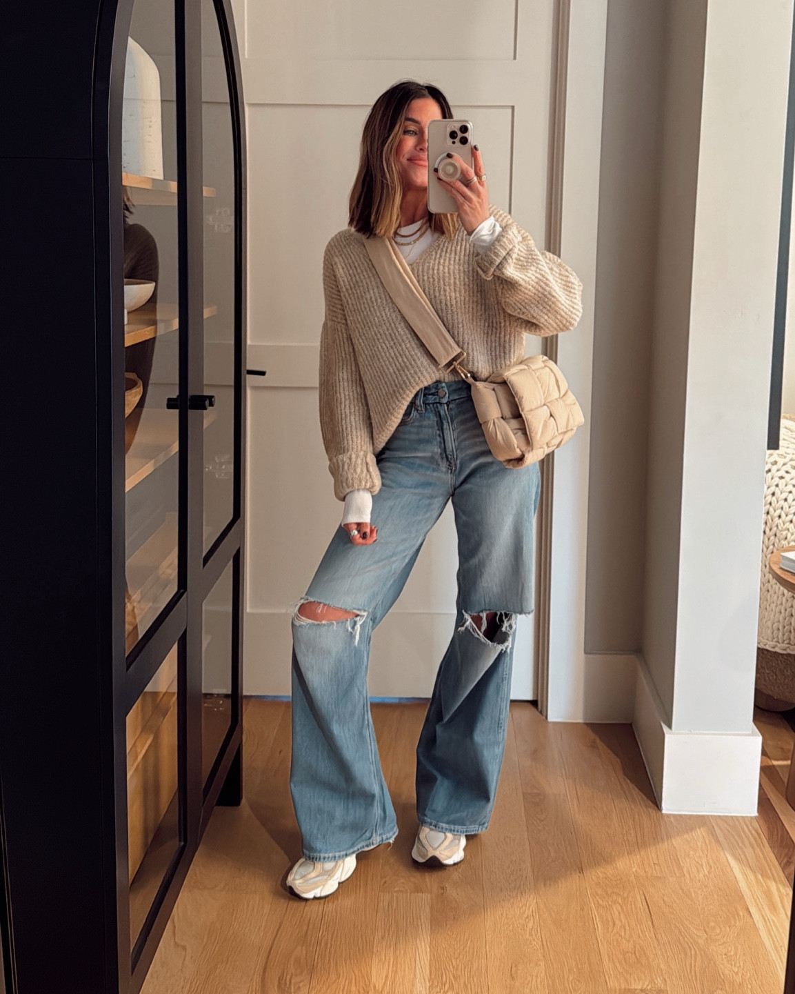 Cozy, comfy, and chic! I have this sweater in 2 colors and love it so much! Wearing a size small, and my jeans are true to size. 

#LTKFindsUnder50 #LTKFindsUnder100 #LTKStyleTip