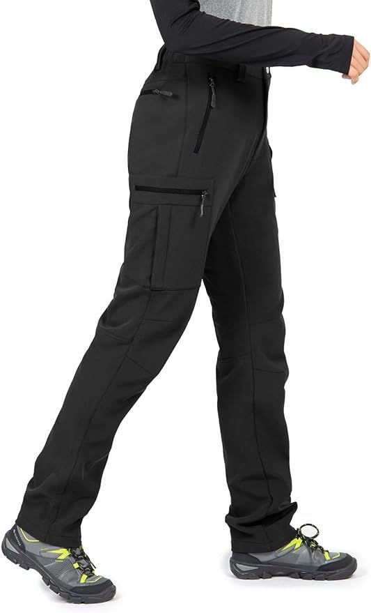 Wespornow Women's-Fleece-Lined-Hiking-Pants Snow-Ski-Pants Water-Resistance-Outdoor-Softshell-Ins... | Amazon (US)