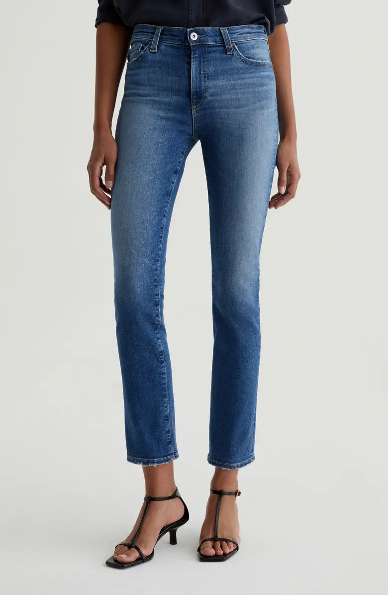 AG Mari Mid Rise Ankle Slim Straight Leg Jeans | Nordstromrack | Nordstrom Rack