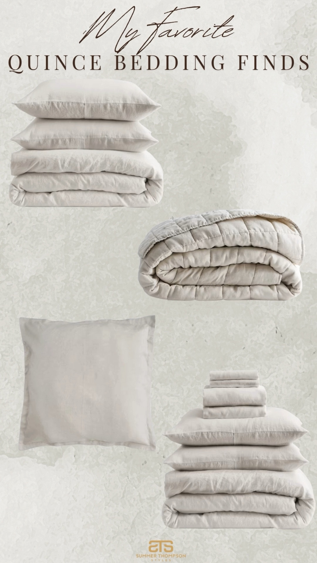 Some of my quince bedding favorites! 

Quince. Bedding favorites. Pillows. Comforter. Sheets. Trending. Neutral. Home decor. Affordable finds  

#LTKFindsUnder100 #LTKHome #LTKSeasonal