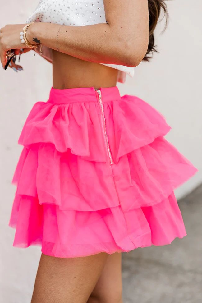 Where We Wanna Go Pink Tiered Tulle Skirt FINAL SALE | Pink Lily