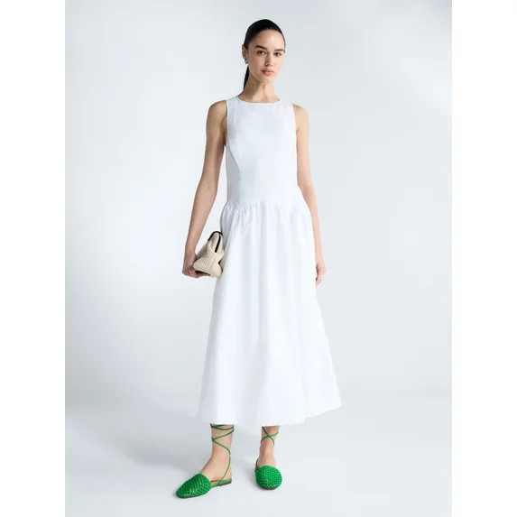 Free Assembly Women’s and Women's Plus Sleeveless Cotton Racer Back Maxi Dress, Sizes XS-4X | Walmart (US)
