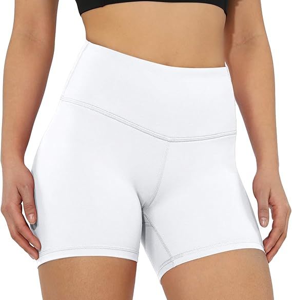 ODODOS Women's Yoga Short Tummy Control Workout Running Athletic Non See-Through Yoga Shorts with... | Amazon (US)