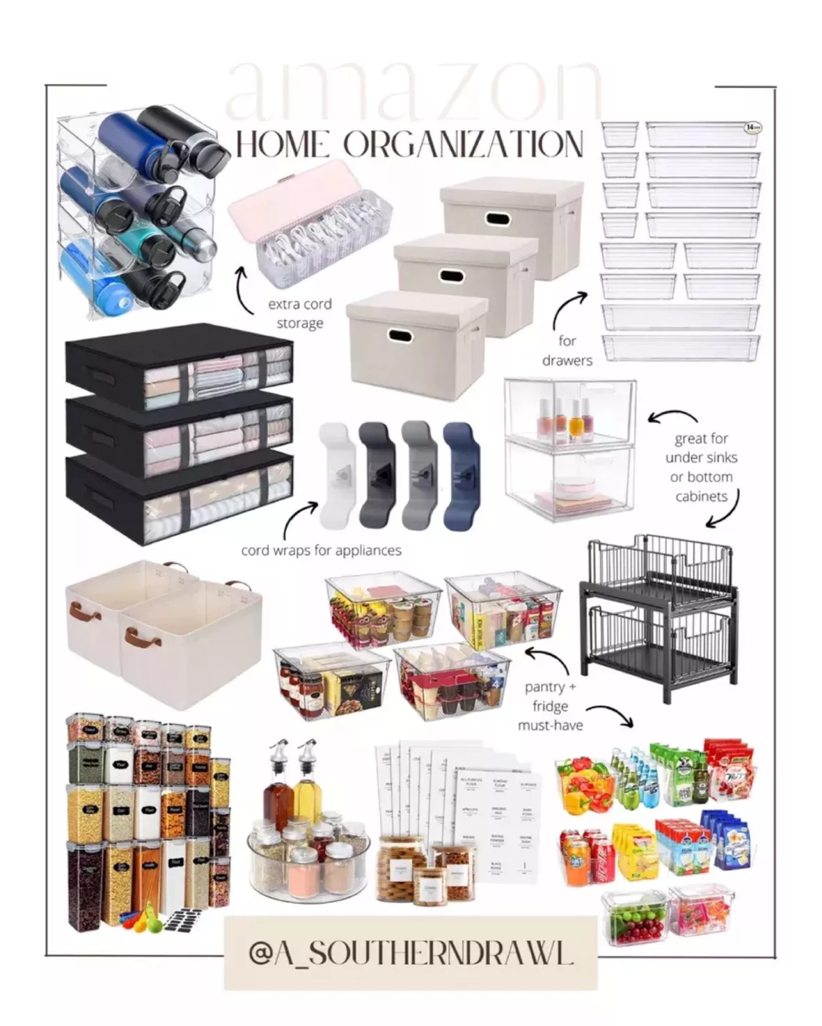 14 PCS Clear Plastic Drawer … curated on LTK