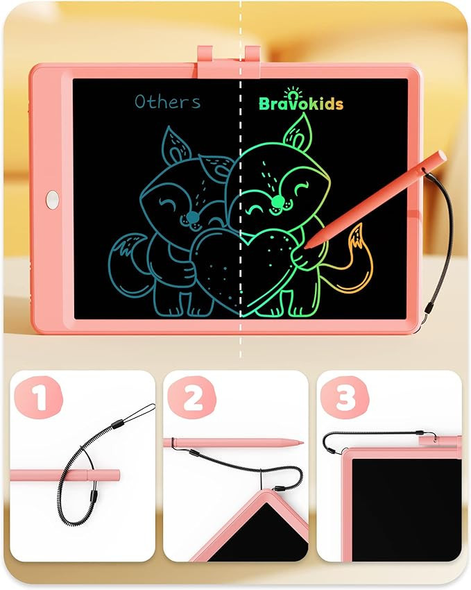 Bravokids Toys for 3-6 Years Old Girls Boys, LCD Writing Tablet 10 Inch Doodle Board, Electronic ... | Amazon (US)