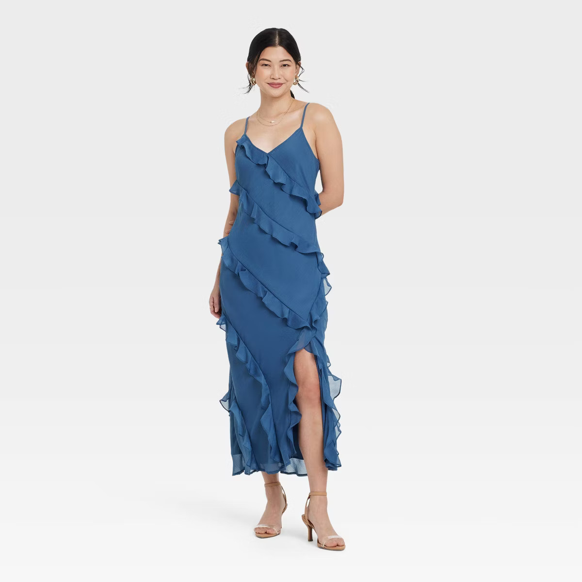 Women's Ruffle Maxi Slip Dress - A New Day™ | Target