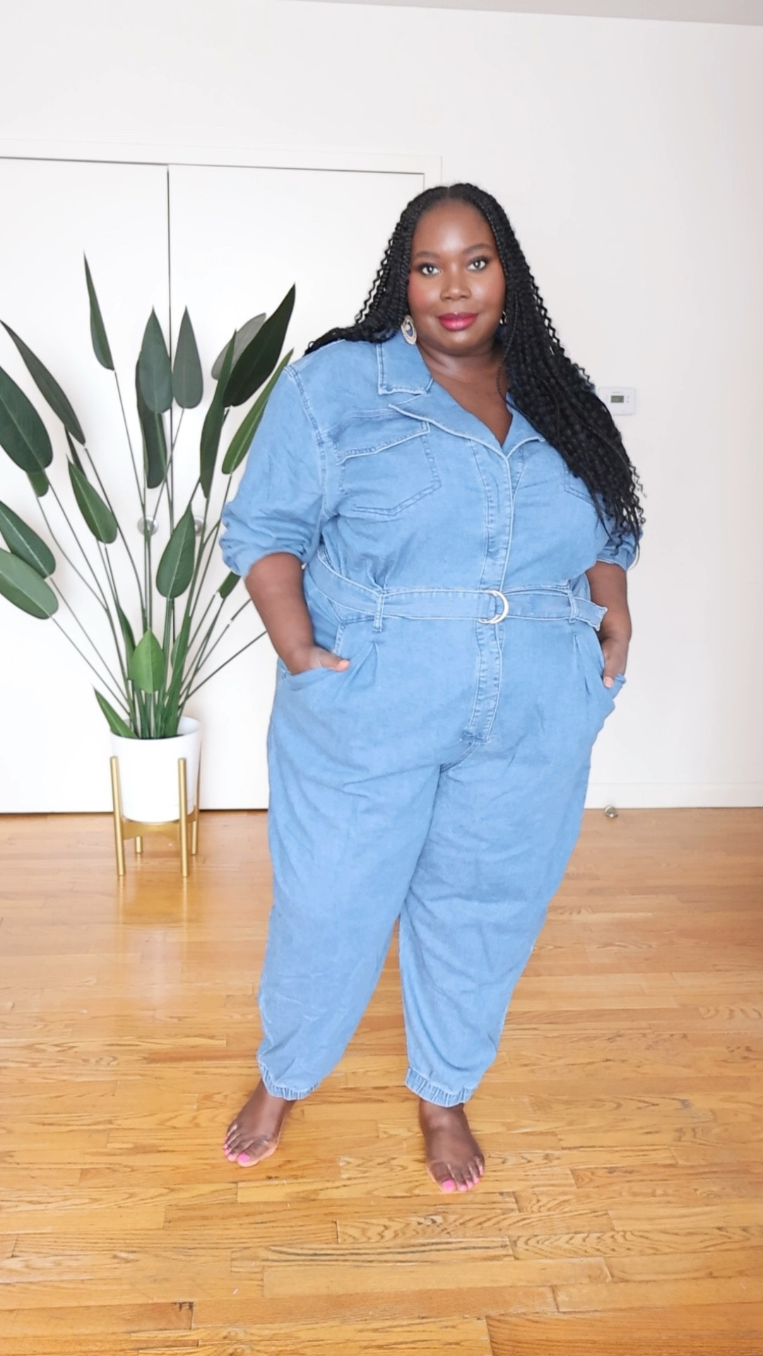 Found the cutest plus size denim jumpsuit  . I can’t wait to create some fall outfits with it. 

It comes in sizes XS-5X.

It has stretch so you can get your true size. Or size up for a relaxed look. 

I’m wearing a size 5. But I’m going to exchange it for a size 4.

#LTKMidsize #LTKPlusSize #LTKOver40