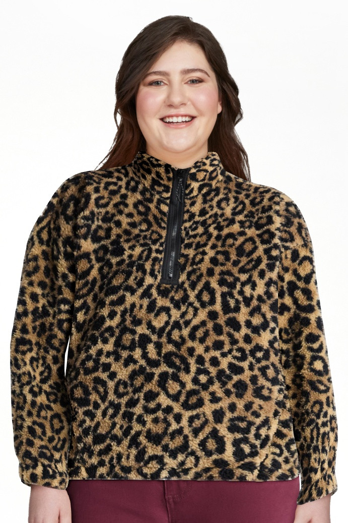 No Boundaries Plush Half-Zip Pullover, Women's | Walmart (US)