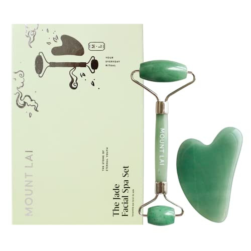 Mount Lai - The Jade Facial Spa Set | Jade Roller and Gua Sha Set | Gua Sha Tools to Relieve Muscle Tension and Reduce Puffiness | Anti Aging Skin Care Sets for Women | Amazon (US)