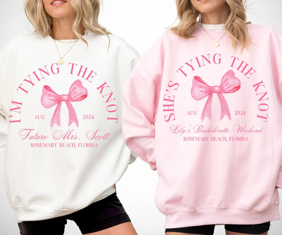 She's Tying the Knot Bachelorette Theme, Bows and Ties Bachelorette, Coquette Bow Bachelorette, L... | Etsy (US)