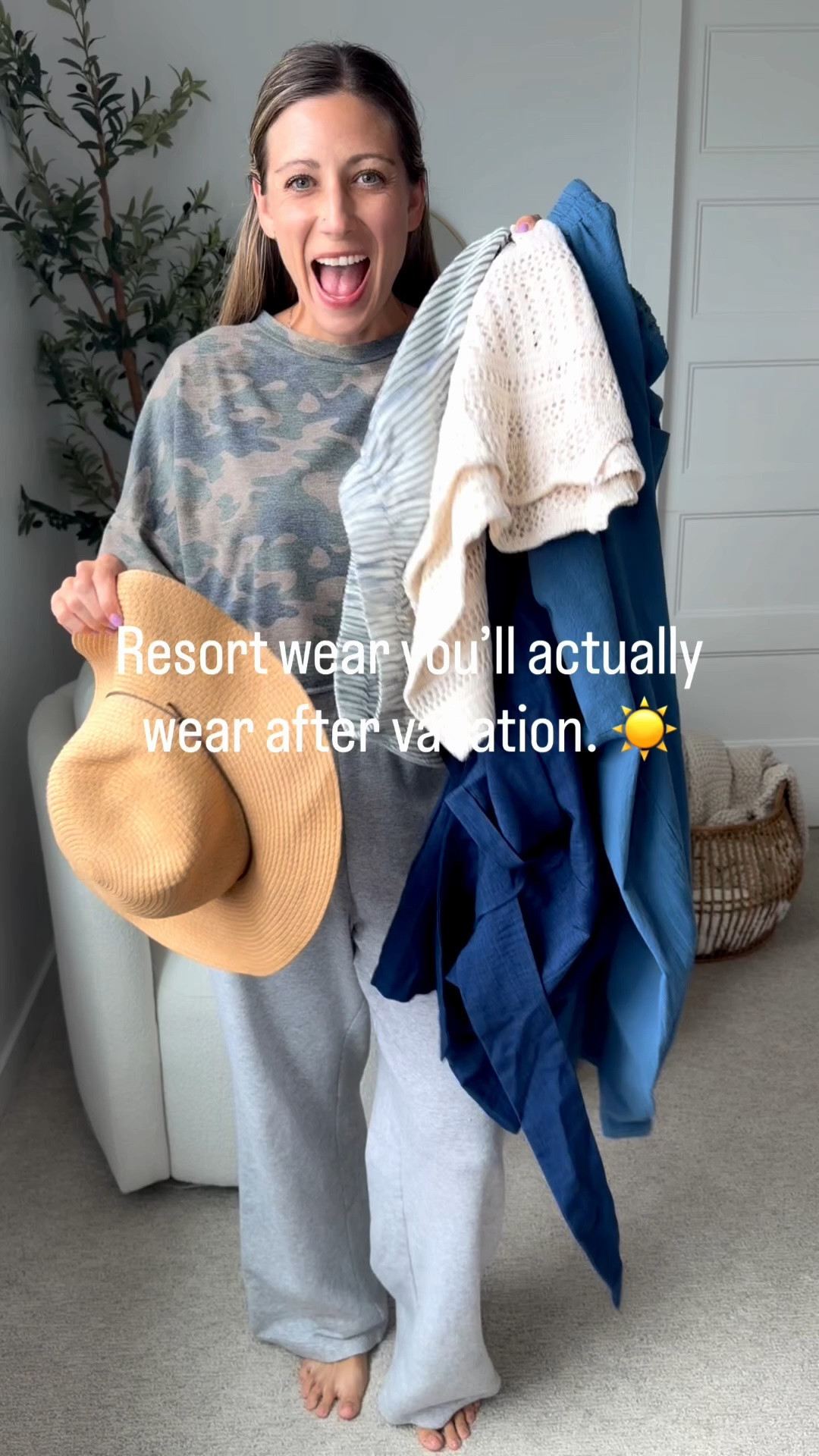 Vacation outfit inspiration you’ll actually wear all summer! ☀️ These lightweight resort wear pieces are perfect for beach vacations, pool days, cruises, brunch, and casual dinners. The beige cover-up pairs perfectly with seersucker shorts or flowy pants for an effortless look, and the blue romper is an easy one-and-done outfit for vacation dinners or weekend brunch.

✨ Fit details:
• Cover-up: Medium
• Shorts: Medium
• Pants: Medium
• Romper: Small (I’d size up for a more comfortable fit!)

@Cupshe

#LTKootd #LTKTravel #LTKgrwm