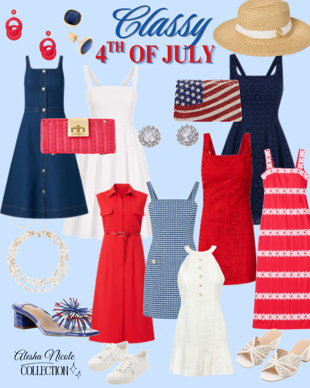 Elegant 4th of July Style Inspiration

Celebrating the Fourth in timeless red, white, and blue. From classic linen dresses and chic matching sets to elevated sandals and polished accessories, these are my favorite looks for backyard barbecues, coastal getaways, fireworks, and summer celebrations. Effortless, feminine, and perfect for women who love classic style with a touch of sophistication.

Shop my curated 4th of July favorites on LTK and create a look you'll wear all summer long. ❤️🤍💙

#LTKStyle #FourthOfJulyStyle #July4thOutfits #ClassicStyle #SummerFashion #Over40Style #ResortStyle #PatrioticStyle #LTKSeasonal #SummerOutfits #RedWhiteAndBlue #ElegantStyle #LTKFinds #ChicStyle #HolidayOutfits 

 #LTKootd #LTKSeasonal #LTKOver40