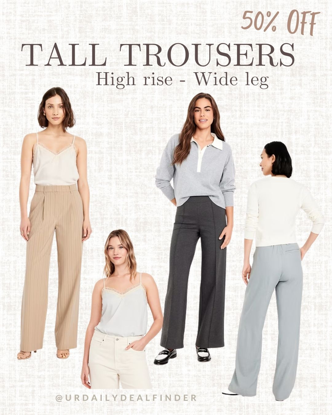 Tall Girl Win 🙌 Wide Leg Trousers on Sale These high-waisted wide leg trousers from Old Navy are so flattering — and YES, they come in TALL! Lightweight, drapey, and perfect for summer-to-fall transitions. Dressed them up with a vest and heels but just as cute with sneakers and a tee. Run, don’t walk — they’re on sale right now! tall girl style, wide leg pants, high waisted trousers, workwear outfit ideas, comfortable office pants, old navy sale, tall friendly fashion, casual chic outfit, back to school fashion, transitional outfits, affordable outfit ideas, fall fashion trends, capsule wardrobe essentials, elevated basics #tallgirlapproved #oldnavyfinds #widelegpants #highwaistedtrousers #capsulewardrobe #fallfashion2025 #outfitideas #ltkstyle #ltkunder50 #tallfashionfinds #affordablefashion #wardrobestaples #elevatedcasual 

 #LTKSpringSale #LTKSaleAlert #LTKMidsize