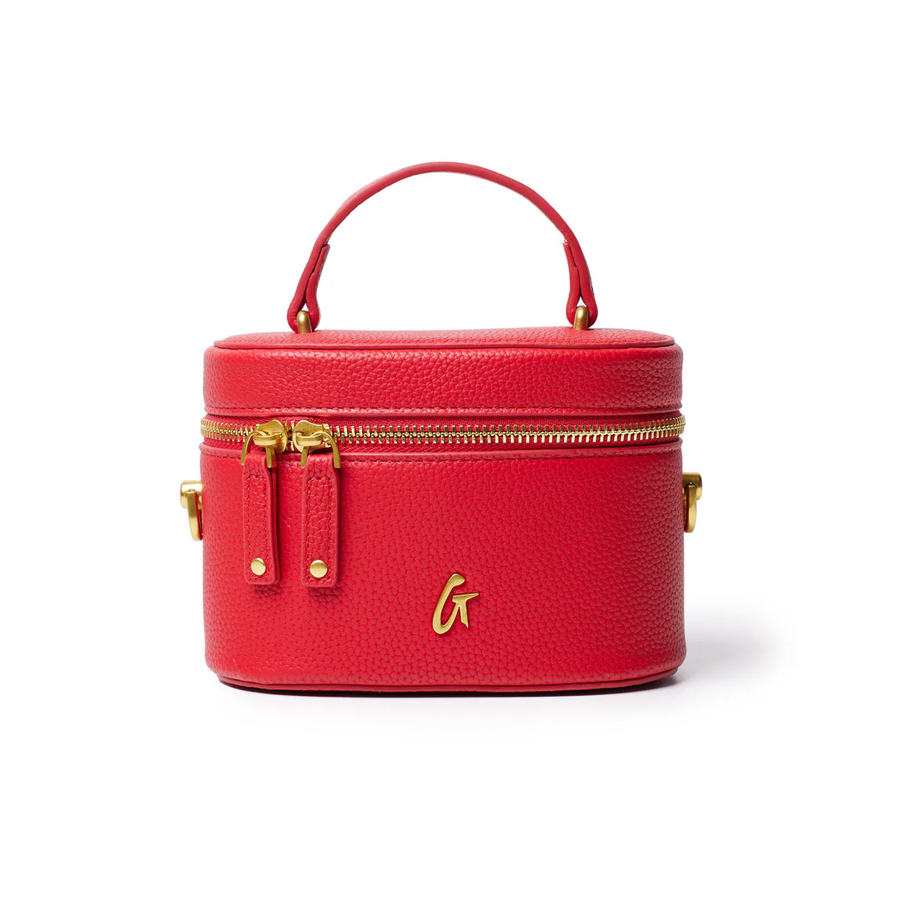 MINI PEBBLE VANITY BAG - RED | Glam-Aholic Lifestyle