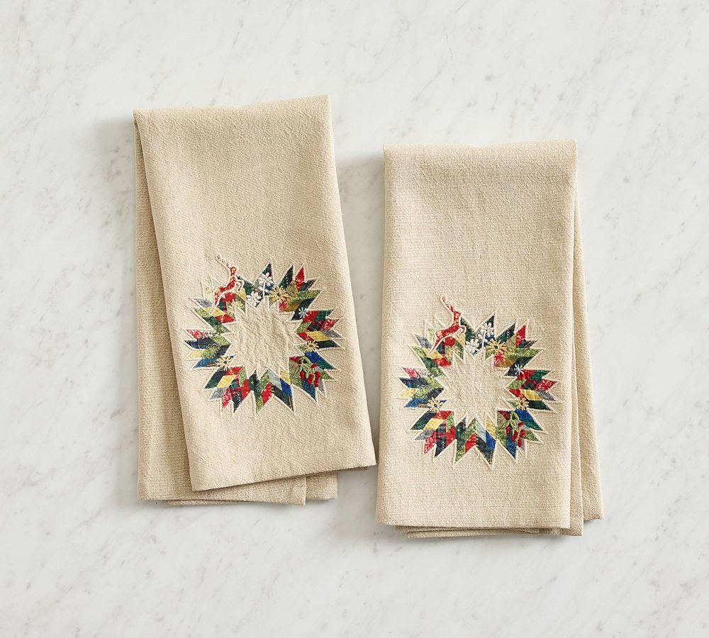 Winter Wreath Guest Towel - Set of 2 | Pottery Barn (US)