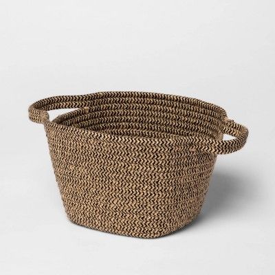 Small Jute Rope Basket Black/Natural - Threshold™ | Target