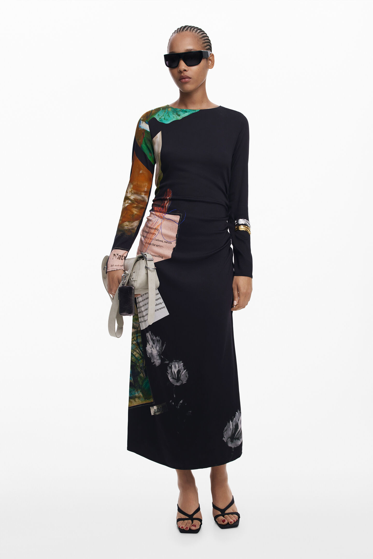 Collage asymmetrical dress | Desigual USA,CA