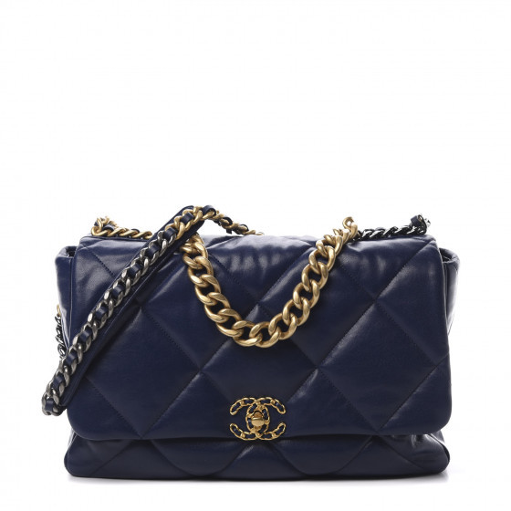 CHANEL

Goatskin Quilted Maxi 19 Flap Dark Blue | Fashionphile