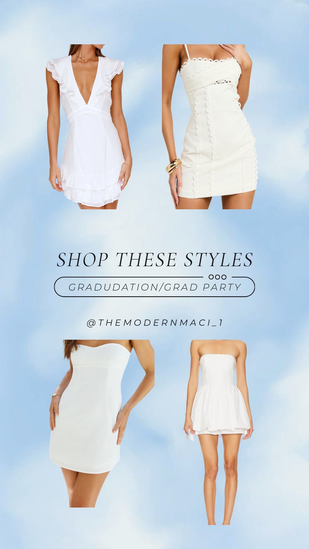 White dresses just in time🎓

#LTKFindsUnder100 #LTKSeasonal #LTKStyleTip