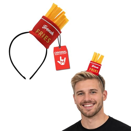 Nicky Bigs Novelties French Fry Hat, French Fries Headband, Fries Costume Adult, Funny Headband, Funny Hat, Crazy Hats, Silly Hats For Adults | Amazon (US)
