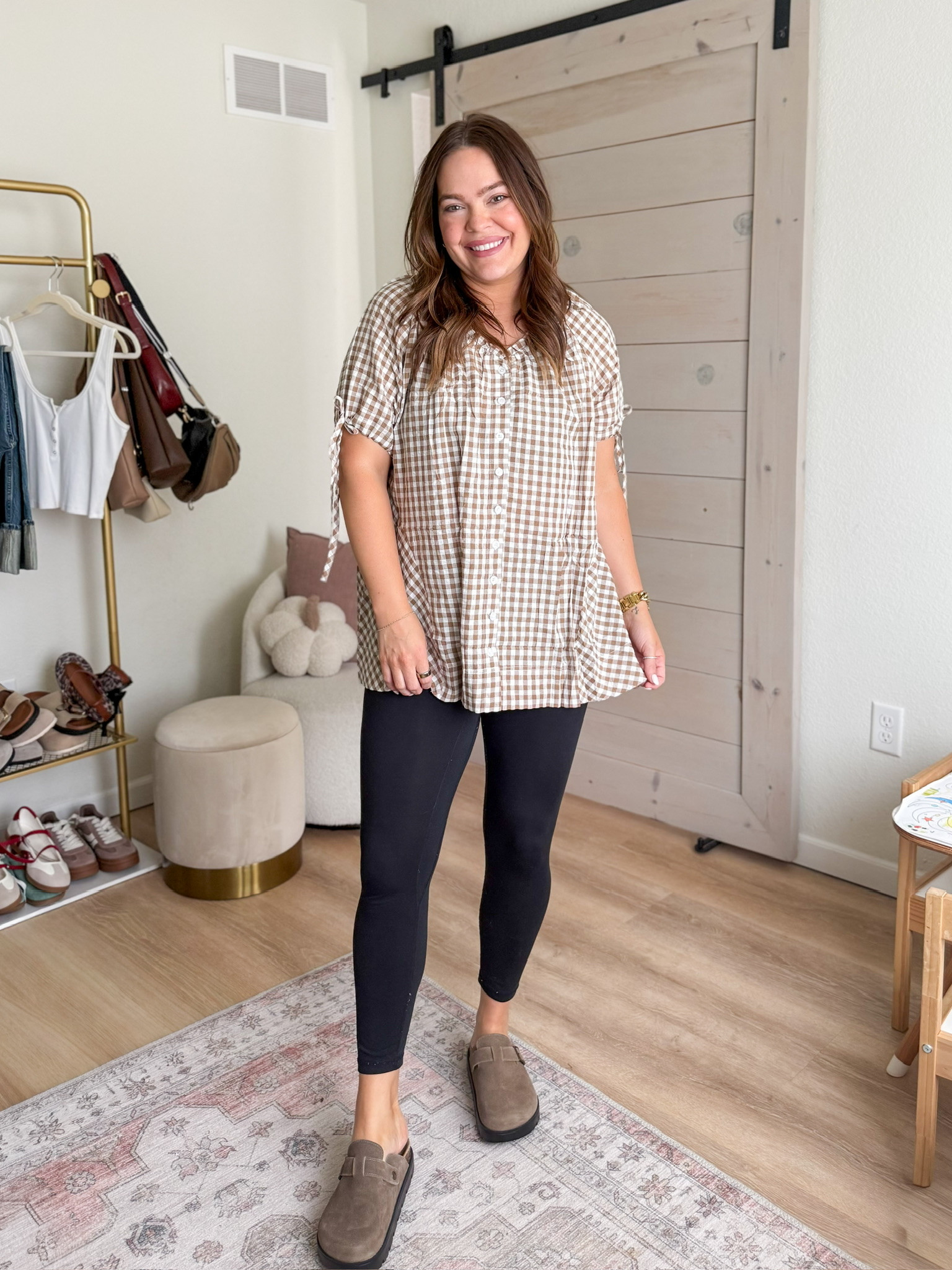 These comfy gingham tops are perfect for layering over leggings. #fallfashion #amazonfinds
 

 #LTKootd #LTKSeasonal #LTKMidsize