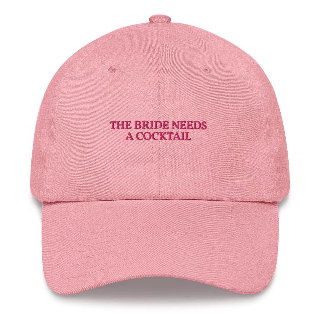 The Bride Needs a Cocktail Embroidered Cap - Etsy | Etsy (US)
