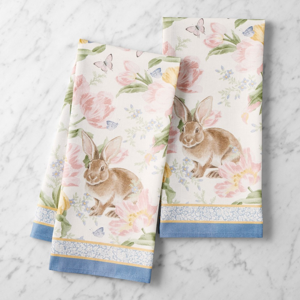 Garden Flowers Tea Towels, Set of 2 | Williams-Sonoma