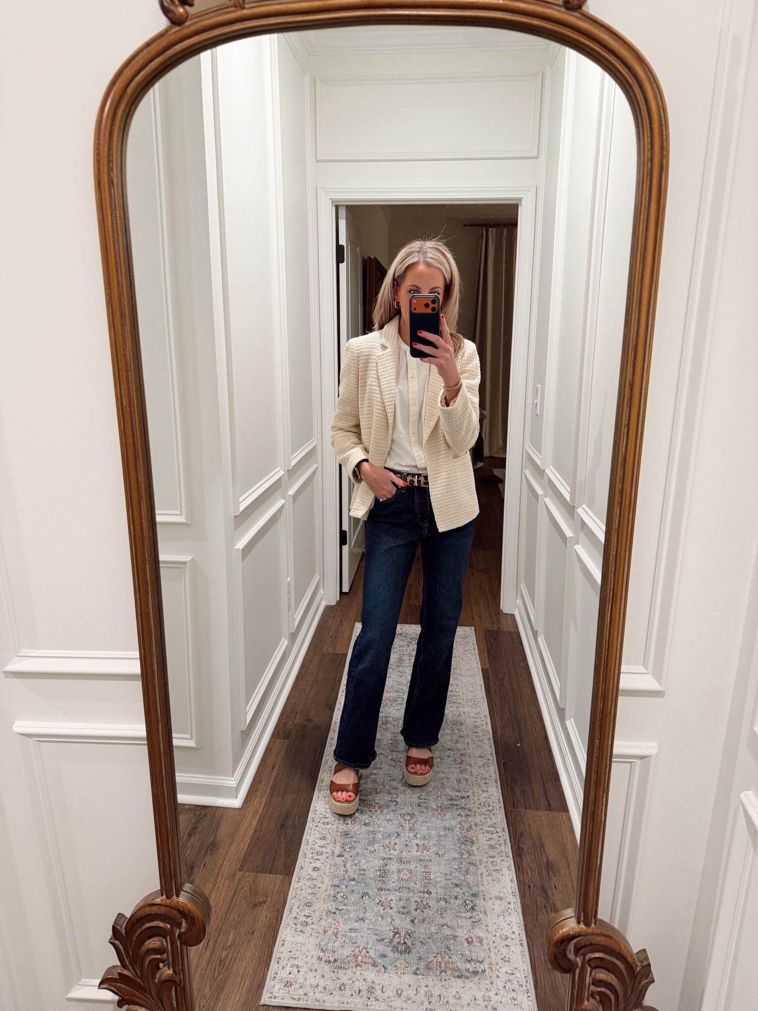 Bring your wife to work day! Jeans Walmart $26. Top Walmart $13. Walmart shoes and my favorite blazer ( linked options it’s old)  

#LTKgrwm #LTKootd #LTKmomlife