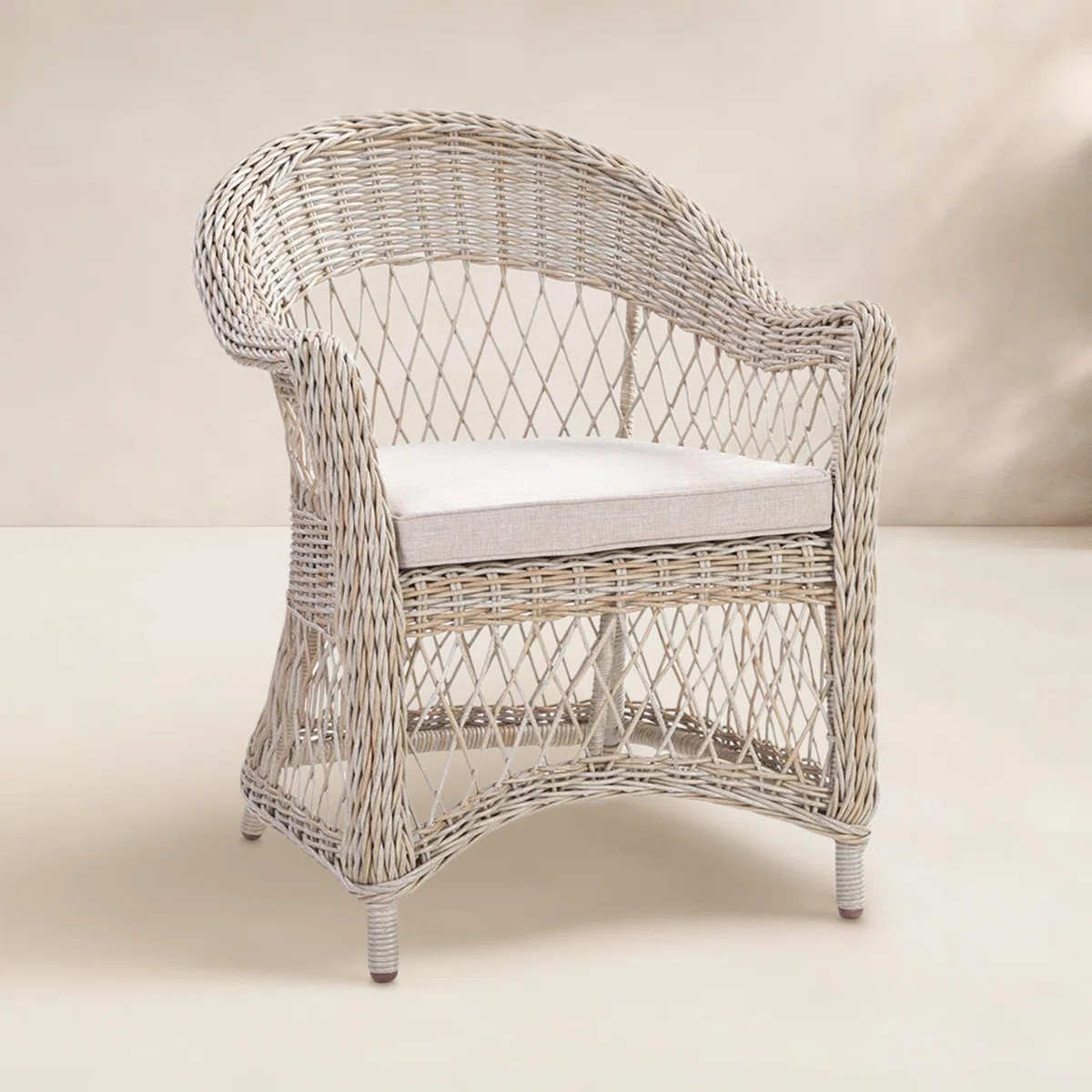 Cascade 26'' Rattan Outdoor Dining Armchair (Set of 2) | Wayfair North America