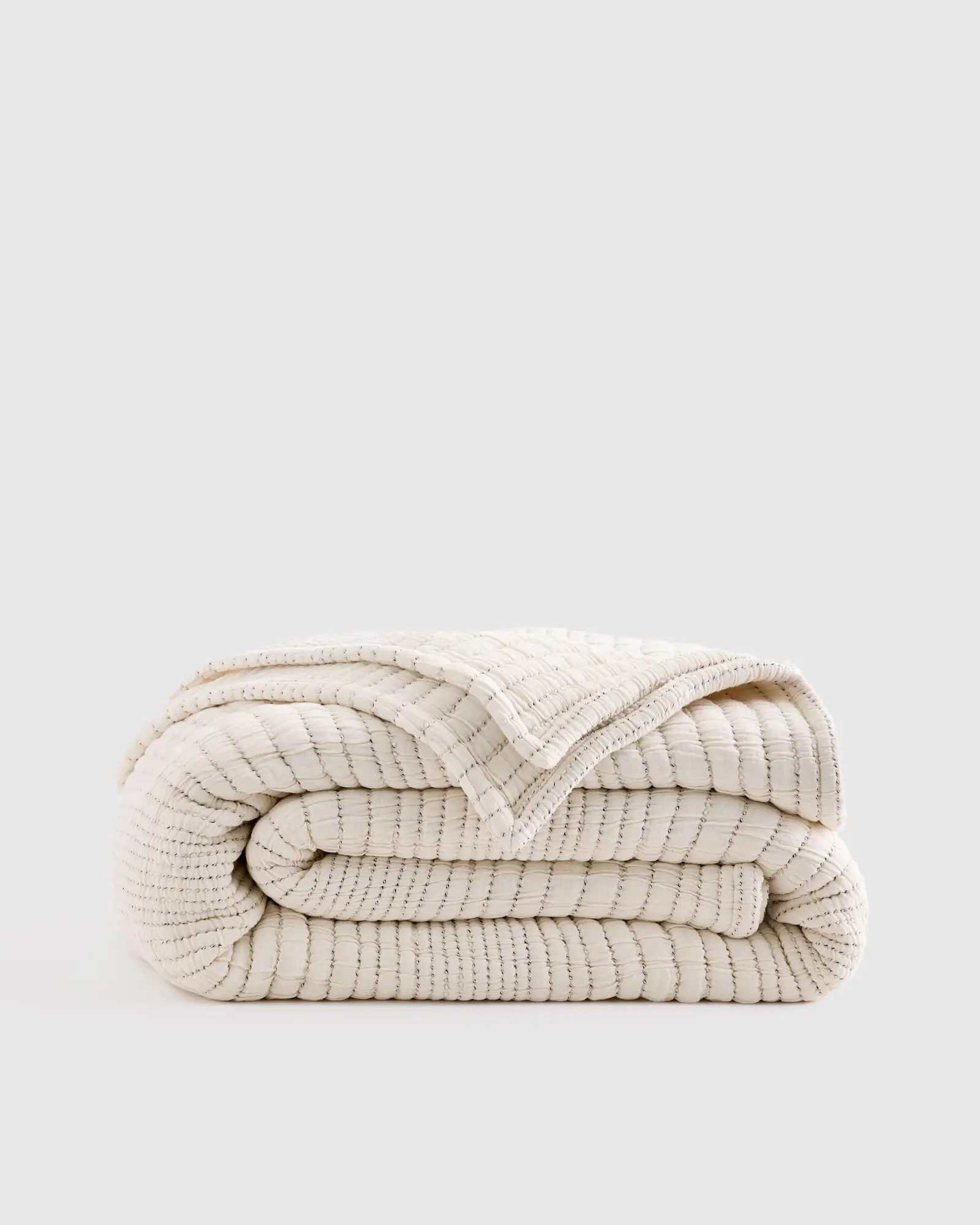 Organic Cotton Channel Quilt in Undyed | Quince