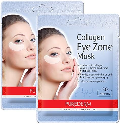 2 Pack Total 60(30 in each pack) Purederm Collagen Eye Zone Pad Patches Mask Wrinkle Care (2 Pack... | Amazon (US)