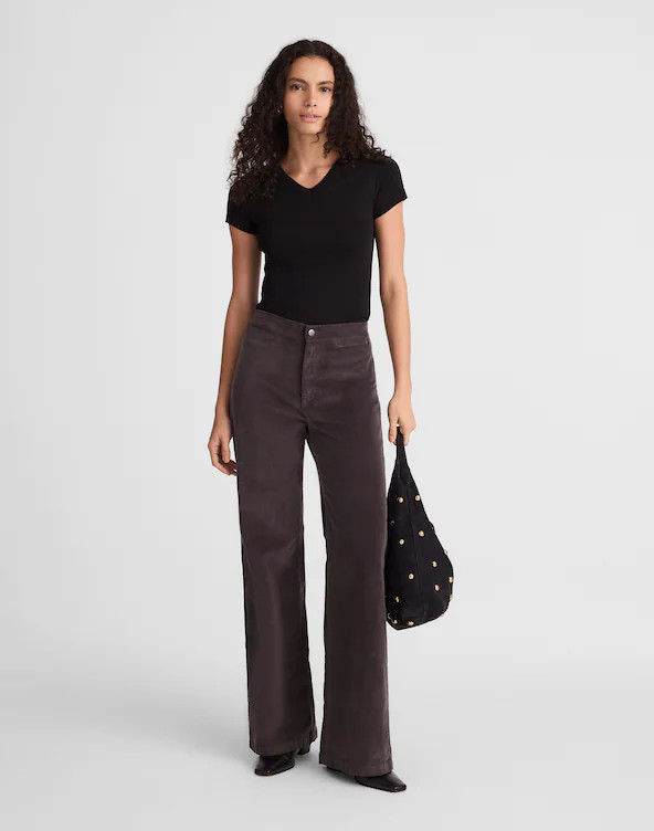 The Petite Wide-Leg Pant in Corduroy | Madewell