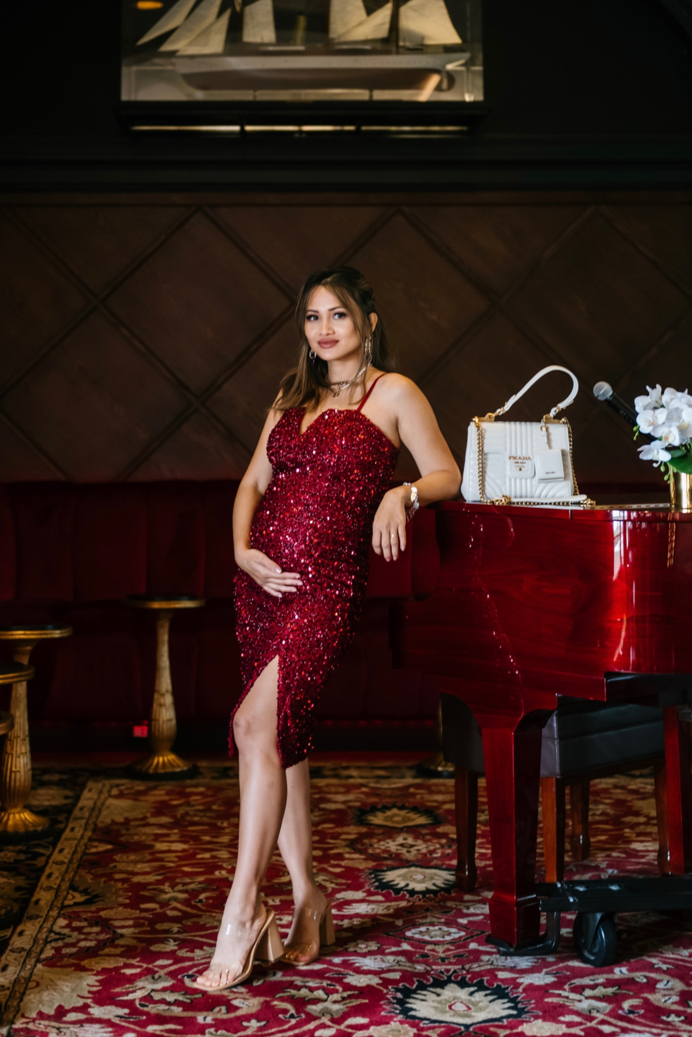 Sequin dress, red,
Maroon, under $40,
Size small, nude heels,
Bump friendly, SHEIN, Target

#LTKbump