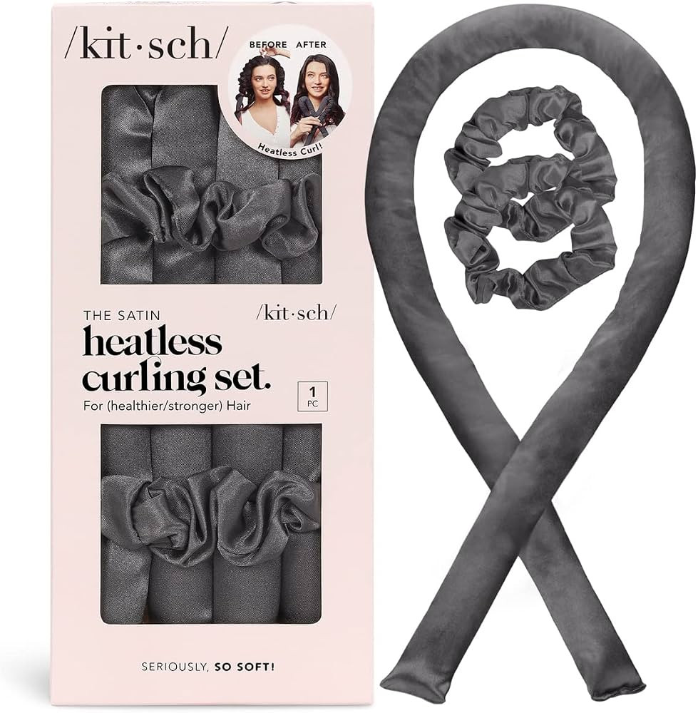 Kitsch Satin Heatless Curling Set - Overnight Hair Curlers to Sleep in, Heatless Curls, Heatless ... | Amazon (US)