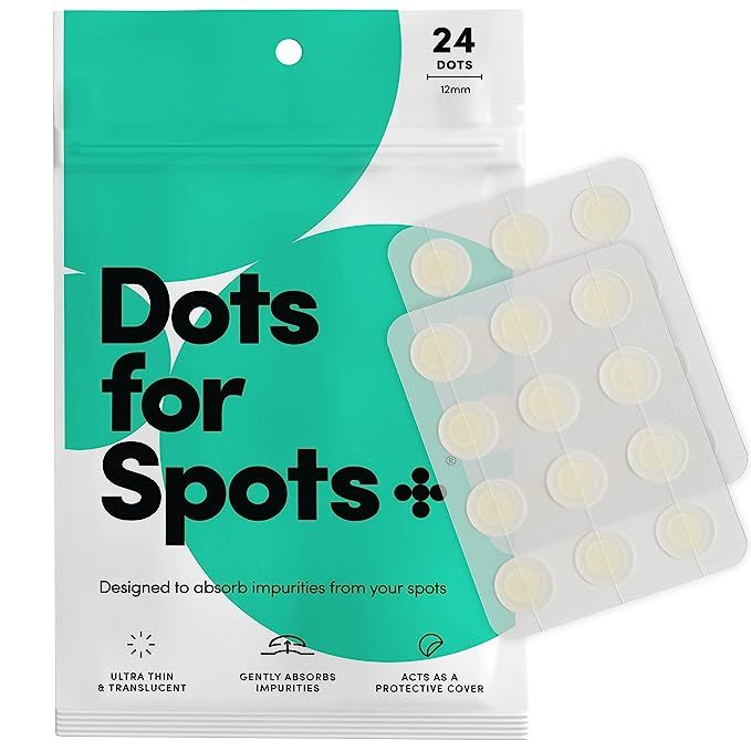 Dots for Spots Blemish Patches - Pack of 24 Translucent Hydrocolloid Patch Spot Treatment Sticker... | Amazon (US)