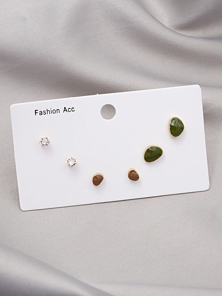 3pairs Simple Earrings | SHEIN