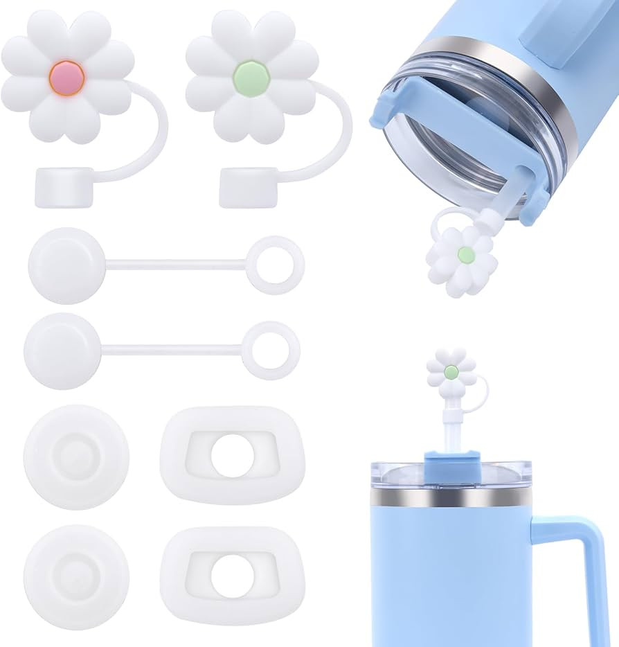 8pcs Spill Proof Stoppers Set For Stanley Cup 1.0 40oz/30oz, Raymall Silicone Spill Stopper With ... | Amazon (US)