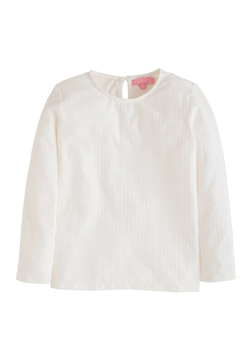 Essential Tee - Snow Pointelle | BISBY Kids
