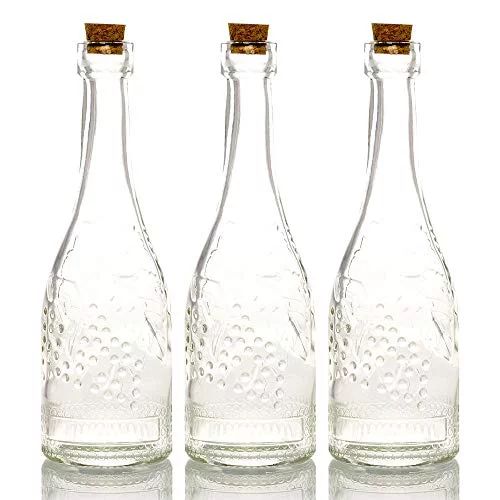 BULK PACK (3) Stella Clear Vintage Glass Bottle Wedding Flower Vase | Walmart (US)