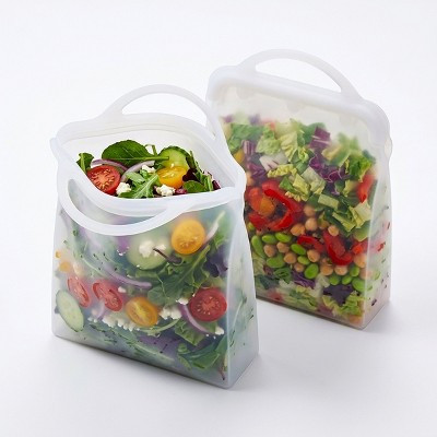Reusable Silicone Food Storage Bags, Ziplock Tall Bags by Innovative Technology Products Corp (clear, 2pk) | Target