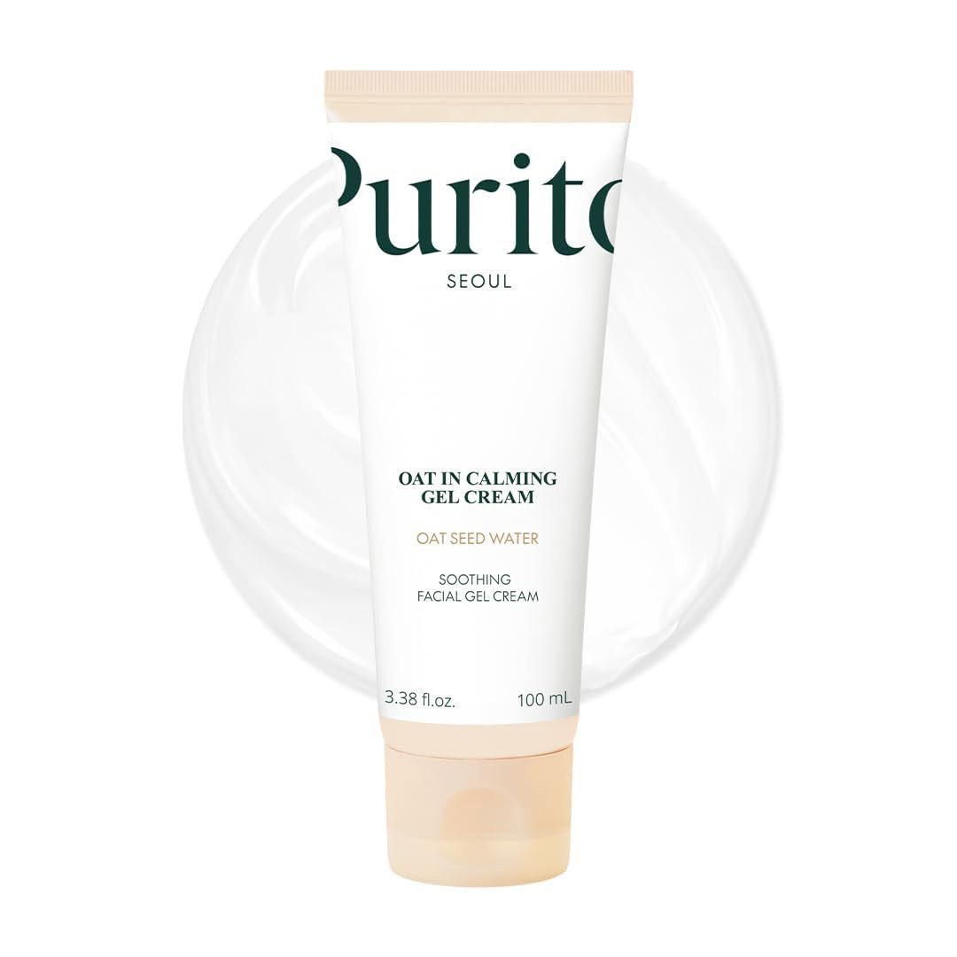 PURITO Oat-in Calming Gel Cream 100 ml / 3.38 fl. oz. vegan, facial cream, moisture cream for face, natural ingredients | Amazon (US)