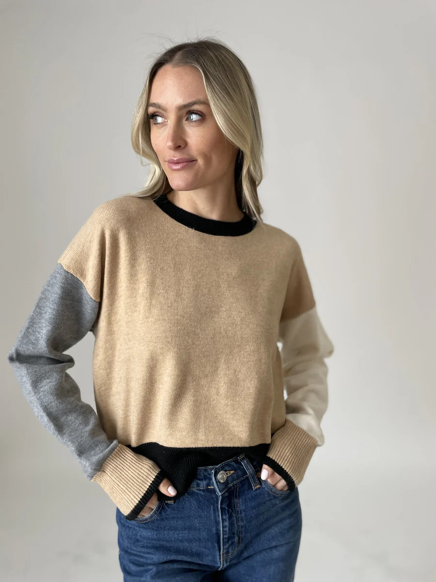 preston sweater [taupe] | Six fifty clothing