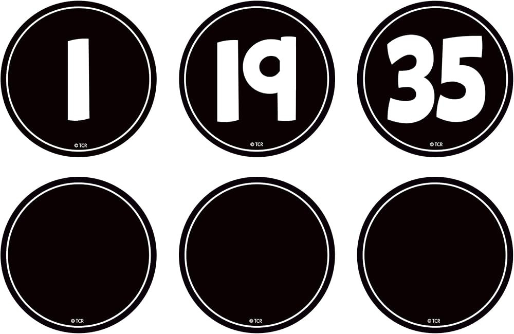 Teacher Created Resources Black and White Numbers Magnetic Accents (TCR77589) | Amazon (US)
