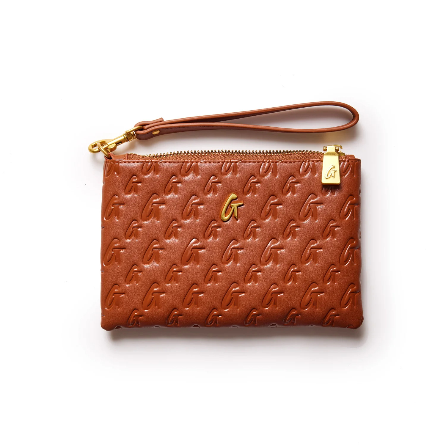 MINI MONOGRAM GOLD WRISTLET - BROWN | Glam-Aholic Lifestyle