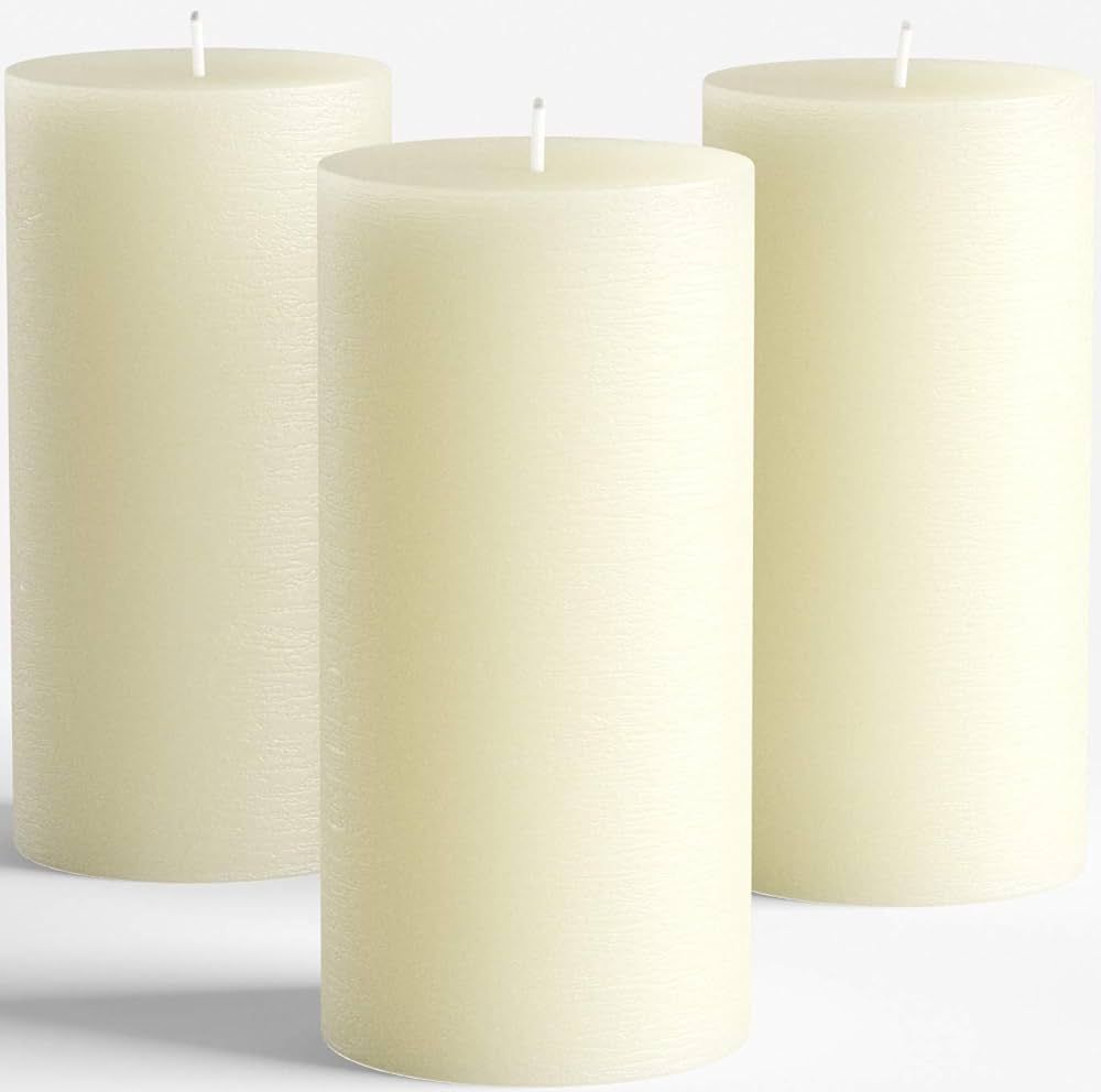 Melt Candle Pillar Candles - Unscented Candles for Home, Church, Weddings, & More - 3" x 6", Ivor... | Amazon (US)