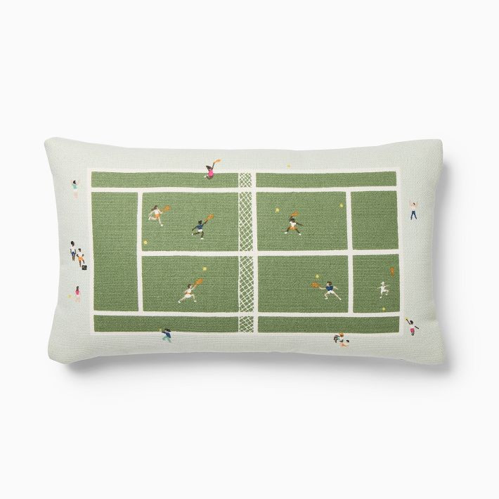 Outdoor Tennis Scene Pillow | West Elm (US)
