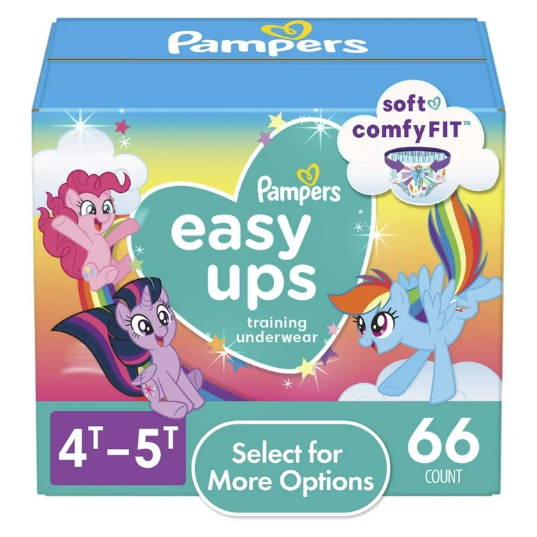 Pampers Easy Ups My Little Pony Training Pants Toddler Girls 4T/5T 66 Ct (Select for More Options... | Walmart (US)