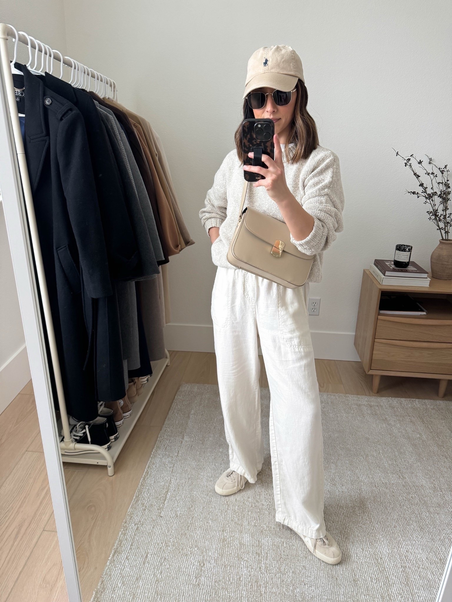 2025 bestselling bottoms: Splendid Angie linen crop pants. 

Best petite-friendly linen pants- very comfortable. A warm-weather staple of mine for years. 

Jenni Kayne linen sweater xs (old)
Splendid linen pull on pants xs
Onitsuka Tiger sneakers 4 mens
Sezane Milo in sand
Polo Ralph Lauren cap
Le Specs sunglasses

petite style 


#LTKootd #LTKPetite