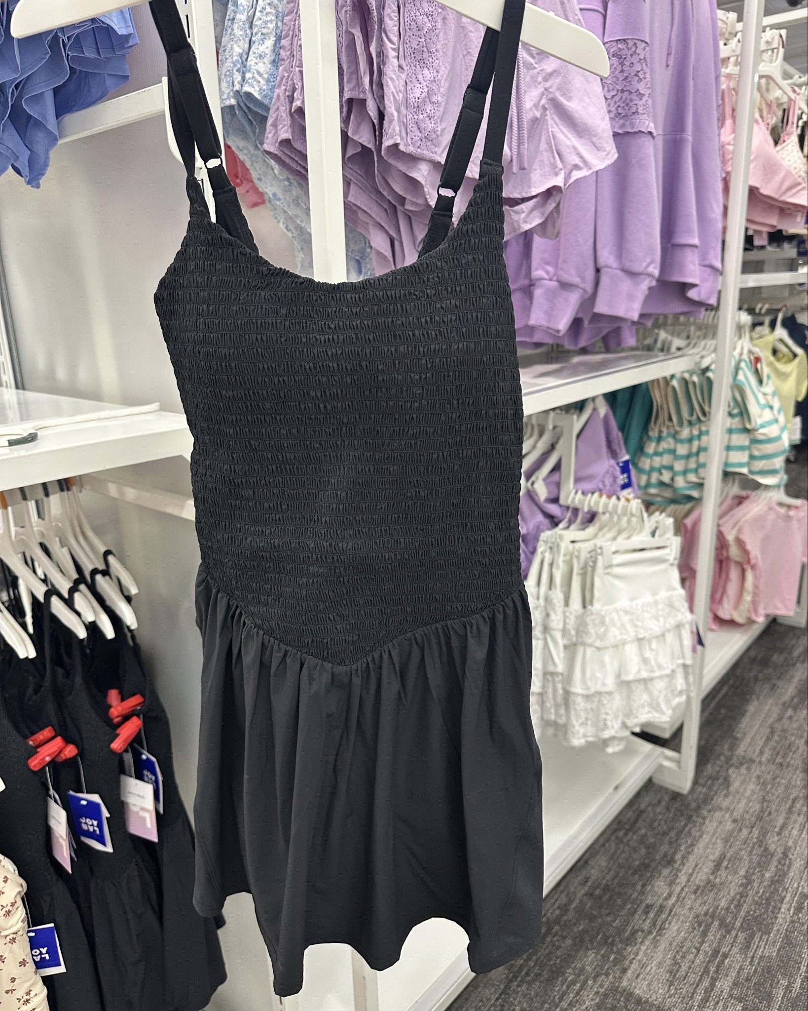 I picked up both of these activewear pieces after I tried them on! I got the dress in an XS and the shorts in a S (it was a little too tight as an XS).

Both have built in bike shorts with a slot for your phone on both sides and then the dress has a built in bra with removable pads. The dress is adjustable.

#LTKmomlife #LTKActive #LTKfitnessgoals